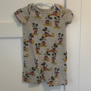 Disney Baby Mickey Mouse Gray Romper